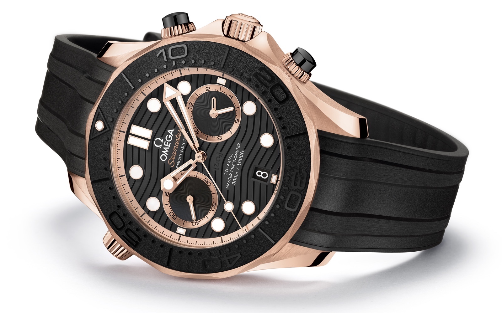 Omega Seamaster Diver 300M Chronograph Sedna Gold 2