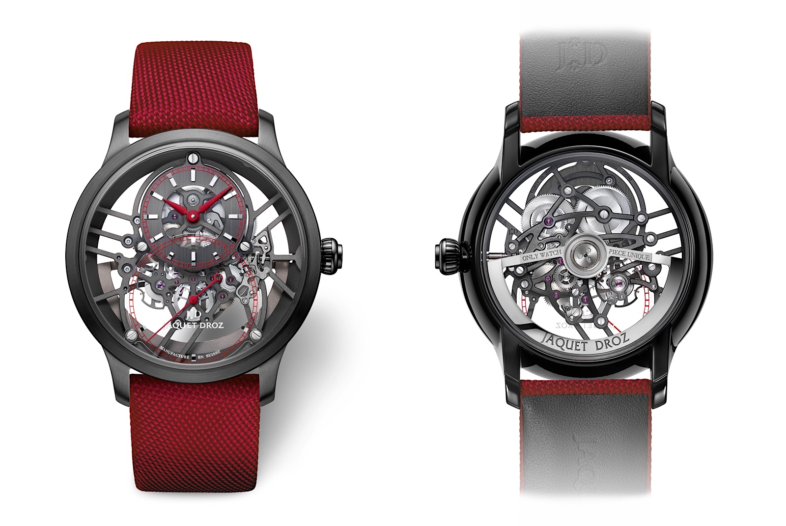 Jaquet Droz Grande Seconde Skelet One Ceramic Only Watch 2019 - front-back