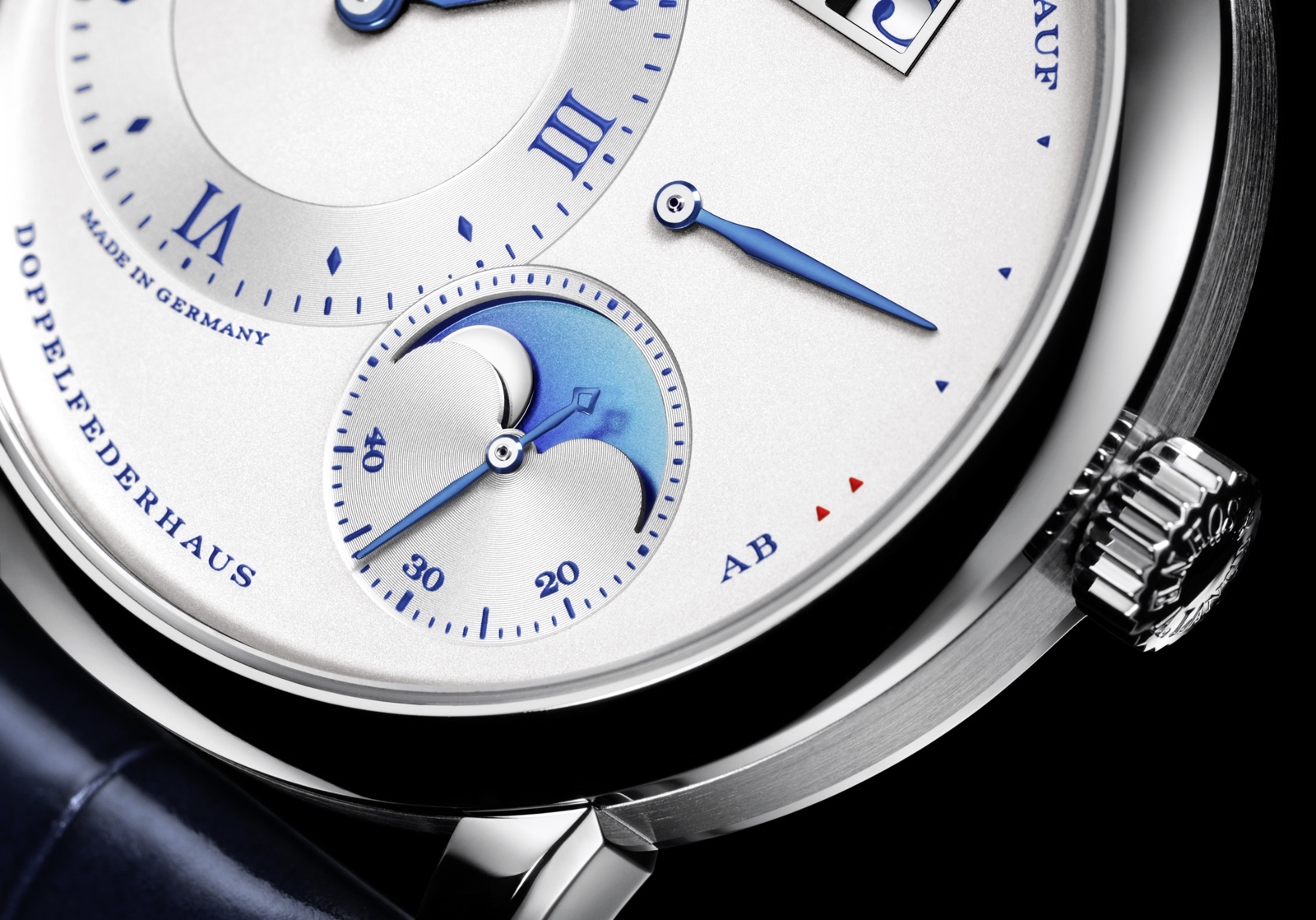 Lange 1 Moon Phase 25th Anniversary Detail