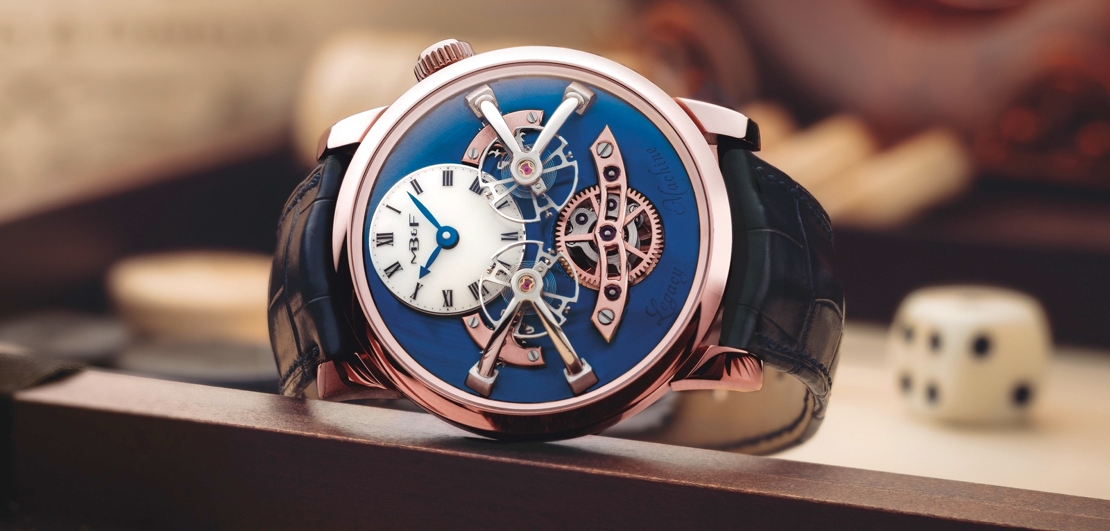 MB&F Legacy Machine Nº2 Red Gold Blue.