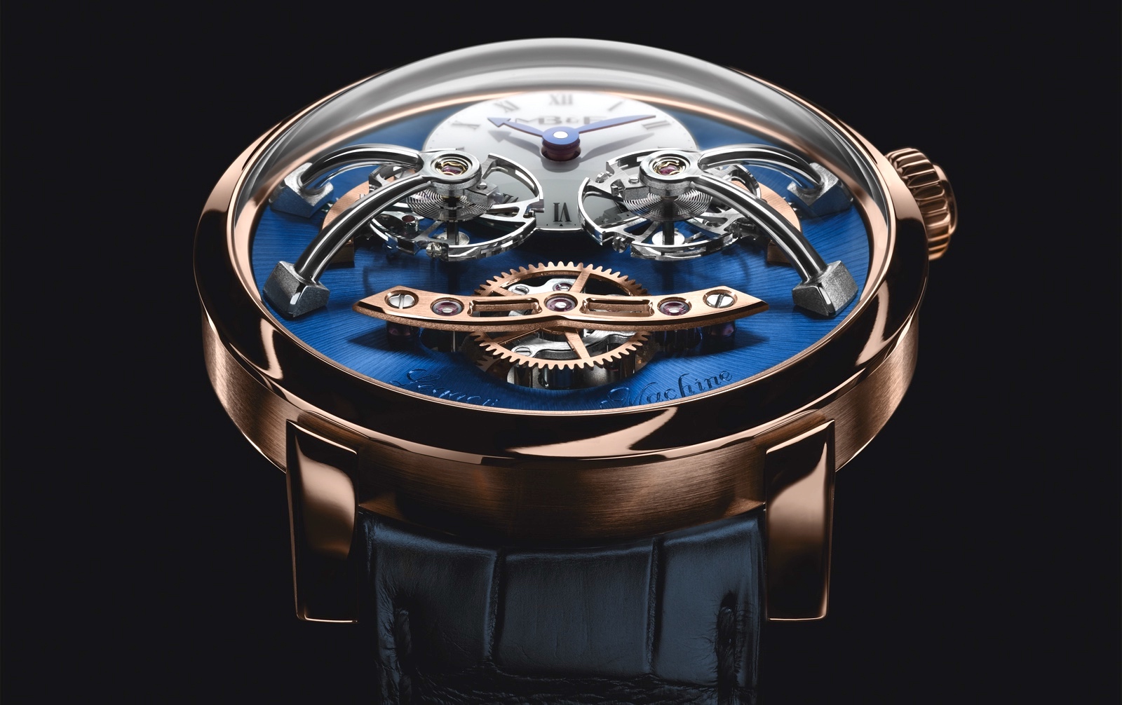 MB&F Legacy Machine Nº2 Red Gold Blue Face