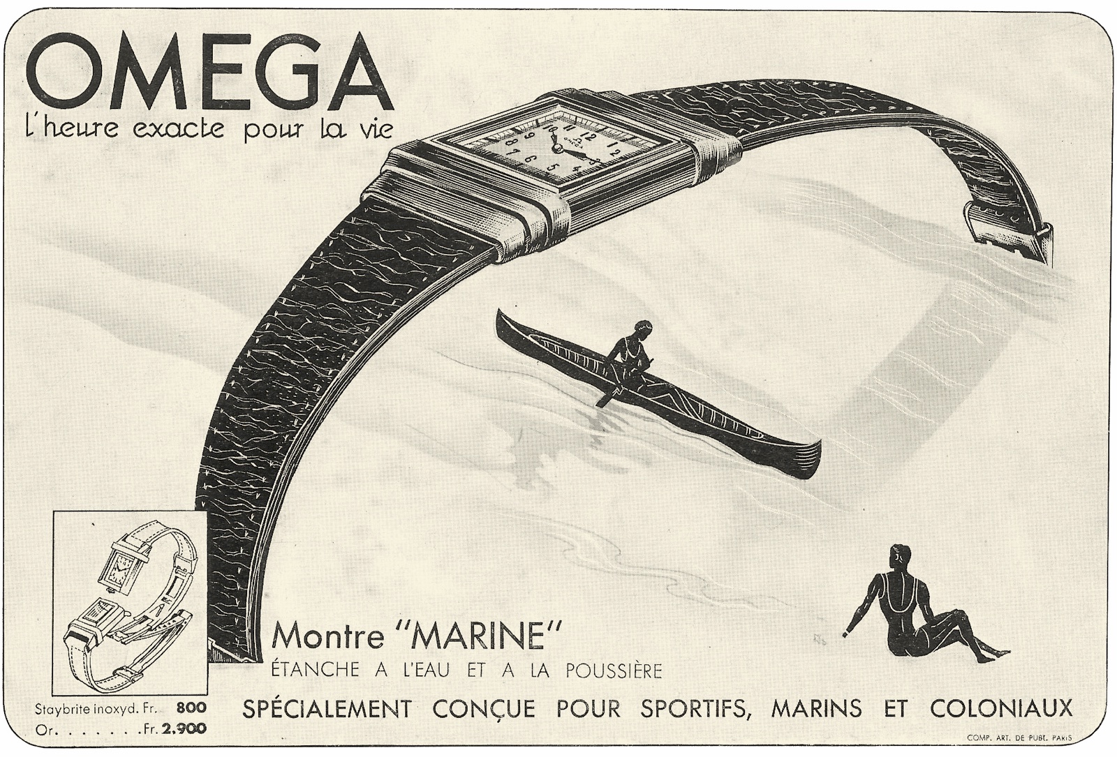 Publicidad Omega Marine 1937-1