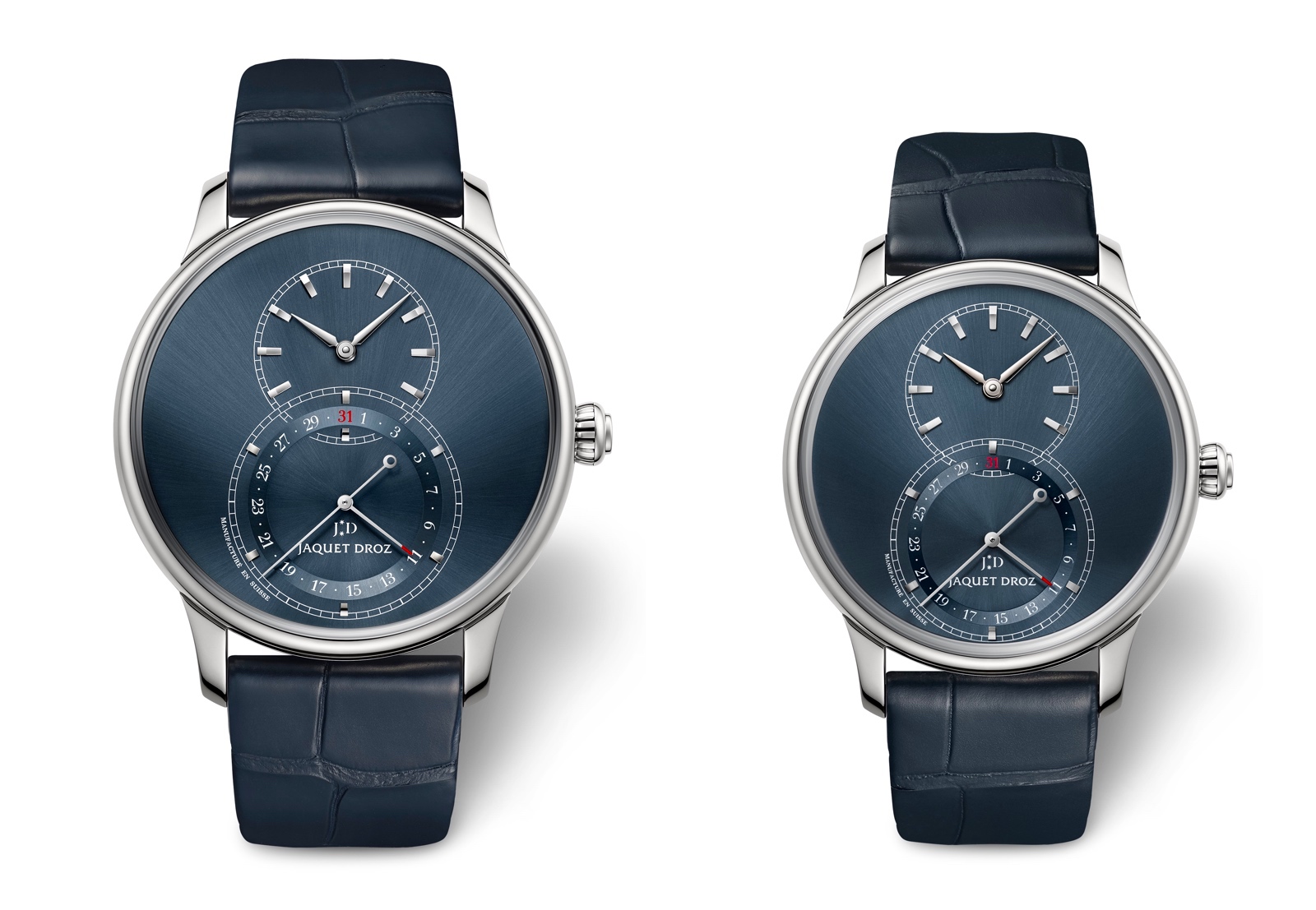 Jaquet Droz Grande Seconde Quantième blue dial - duo