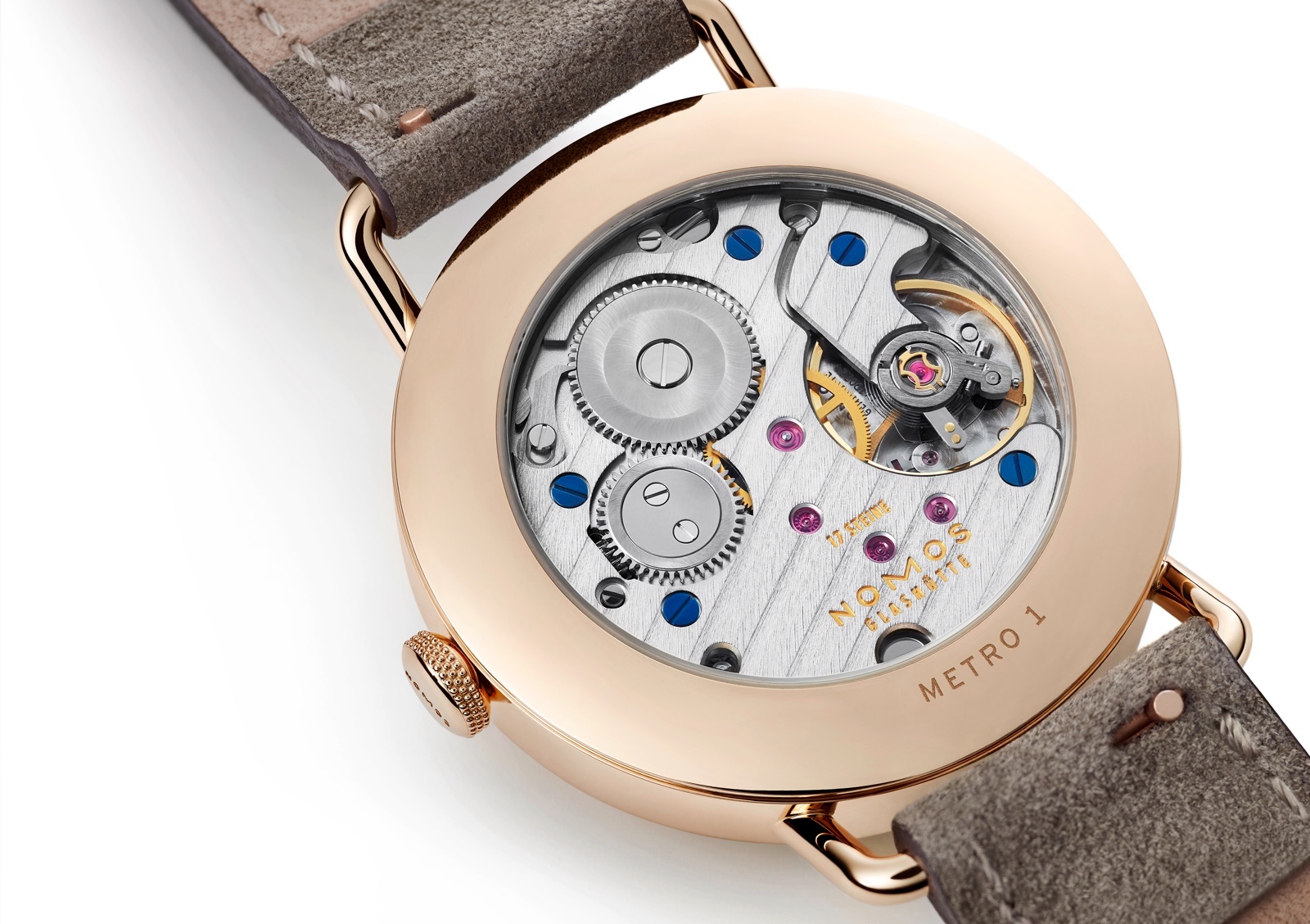 Nomos Metro Oro Rosa 33 Caseback