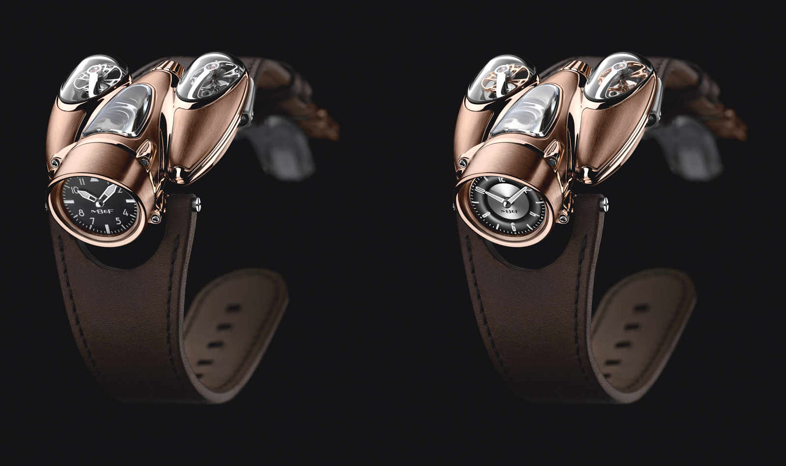 MB&F Horological Machine Nº9 Flow Red Gold Front