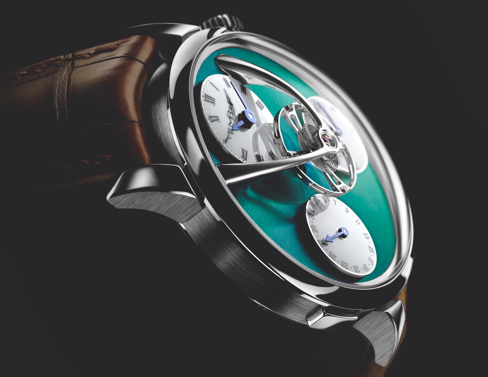 MB&F Legacy Machine Split Escapement Titanium Green