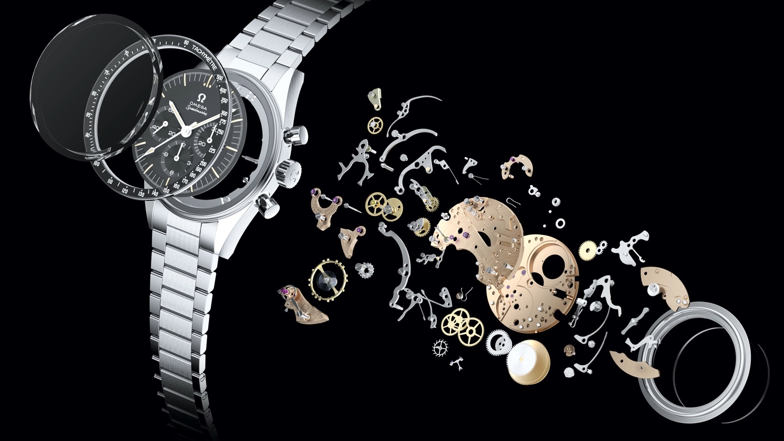 Omega Speedmaster Moonwatch 321 Stainless Steel Exploded