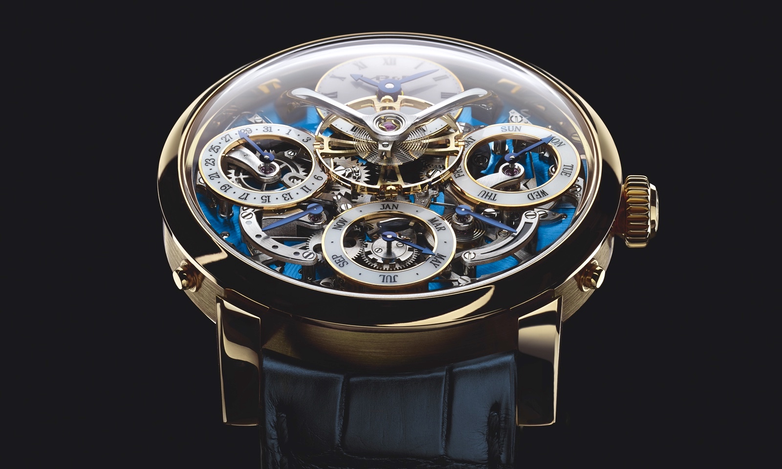 MB&F LM Perpetual Yellow Gold Face