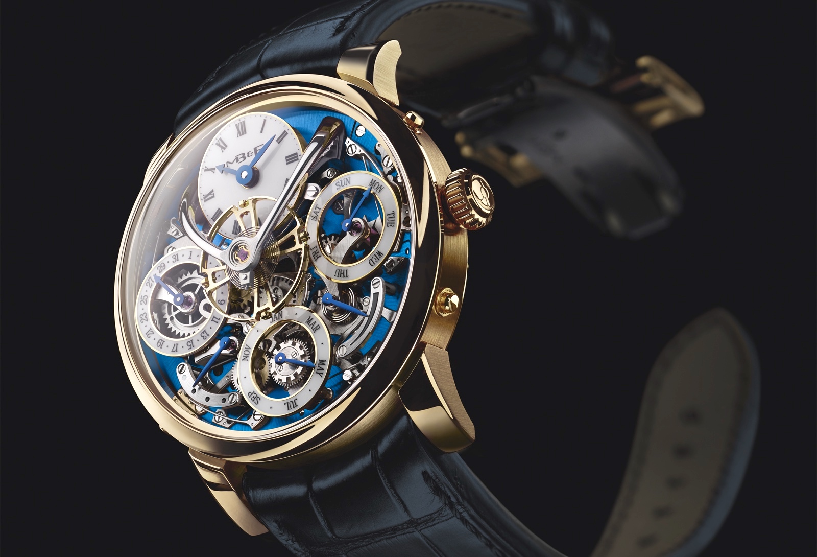 MB&F LM Perpetual Yellow Gold Front