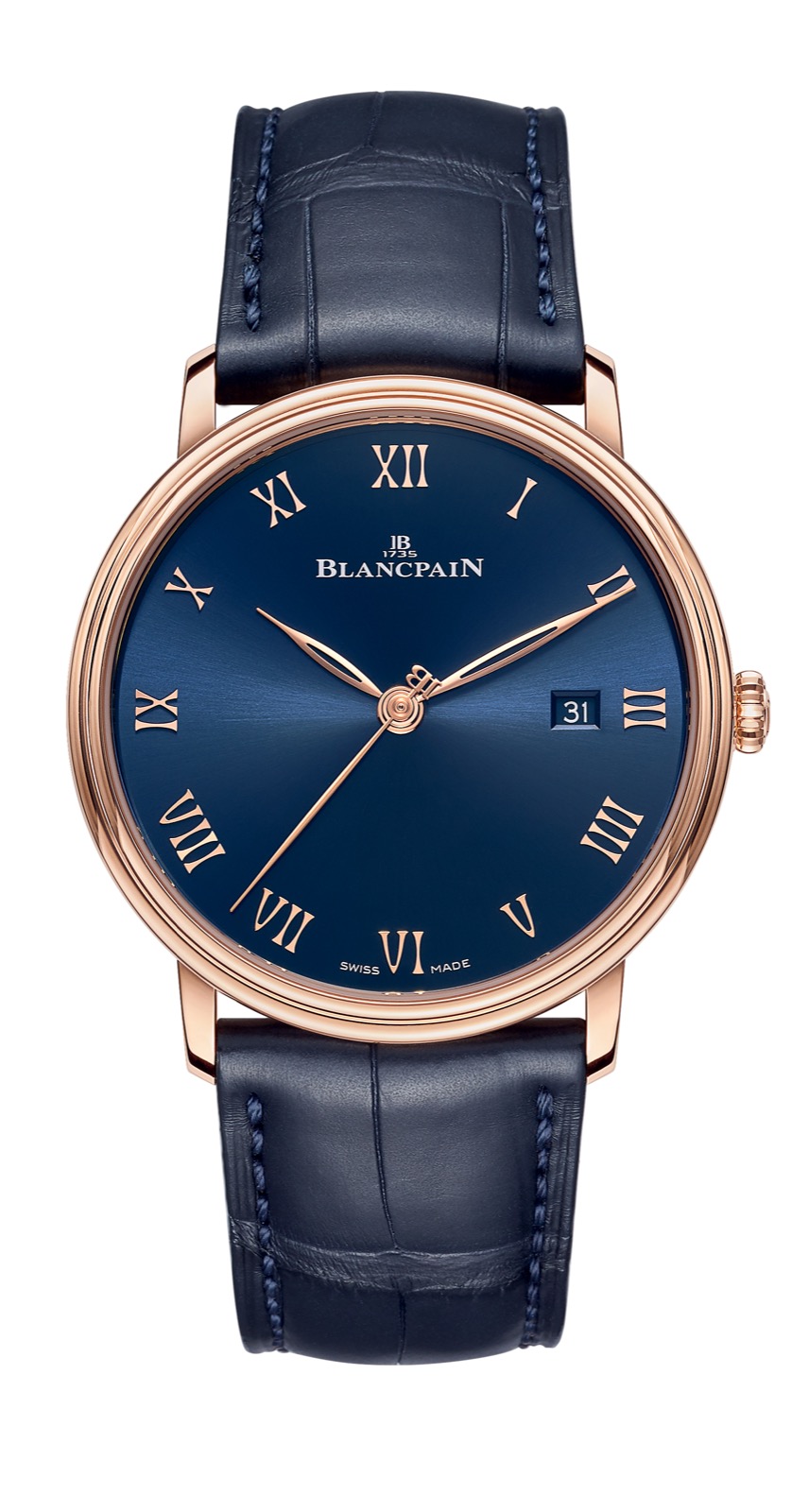 Blancpain Villeret Ultraplate oro rojo y esfera azul