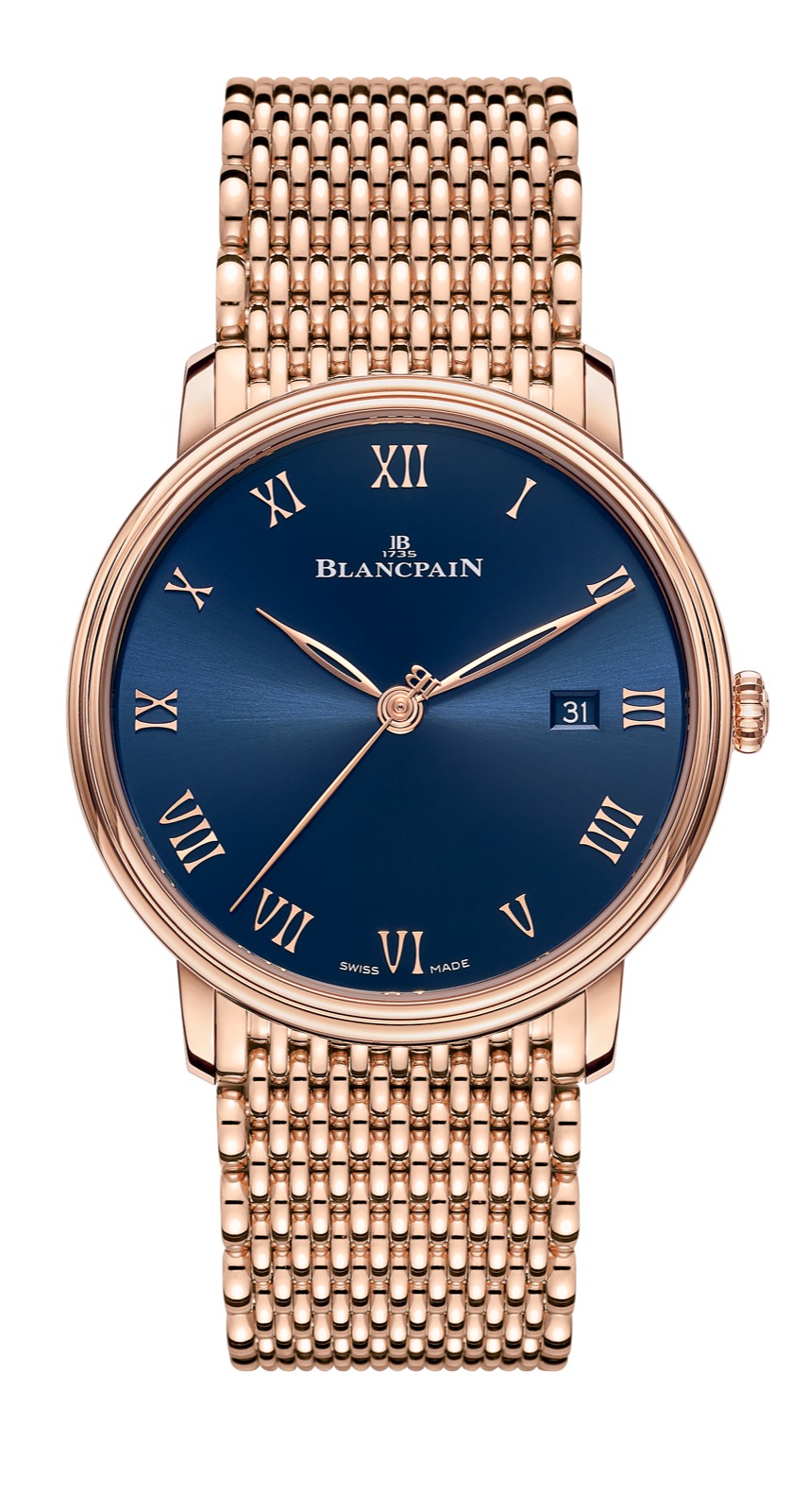 Blancpain Villeret Ultraplate oro rojo y esfera azul