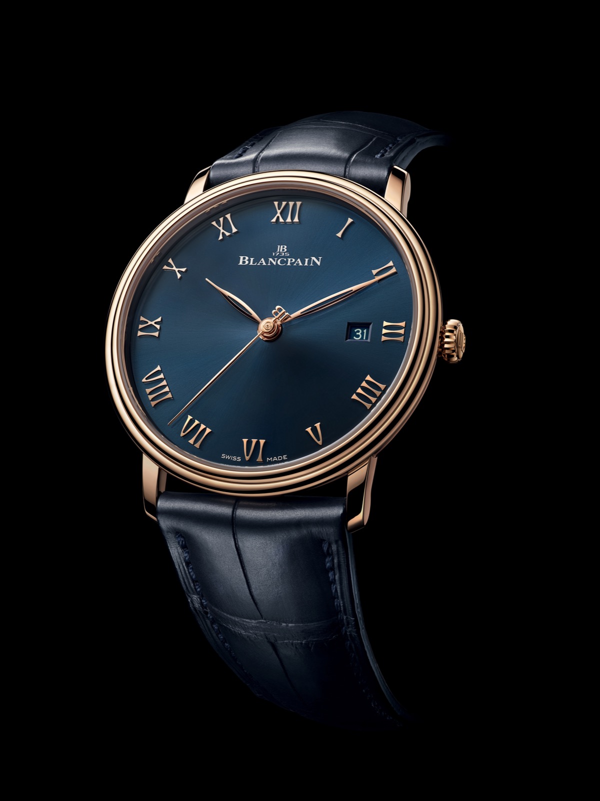 Blancpain Villeret Ultraplate oro rojo y esfera azul