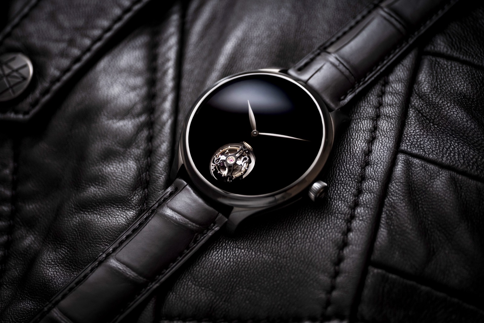 H. Moser Endeavour Tourbillon Vantablack Black Hands