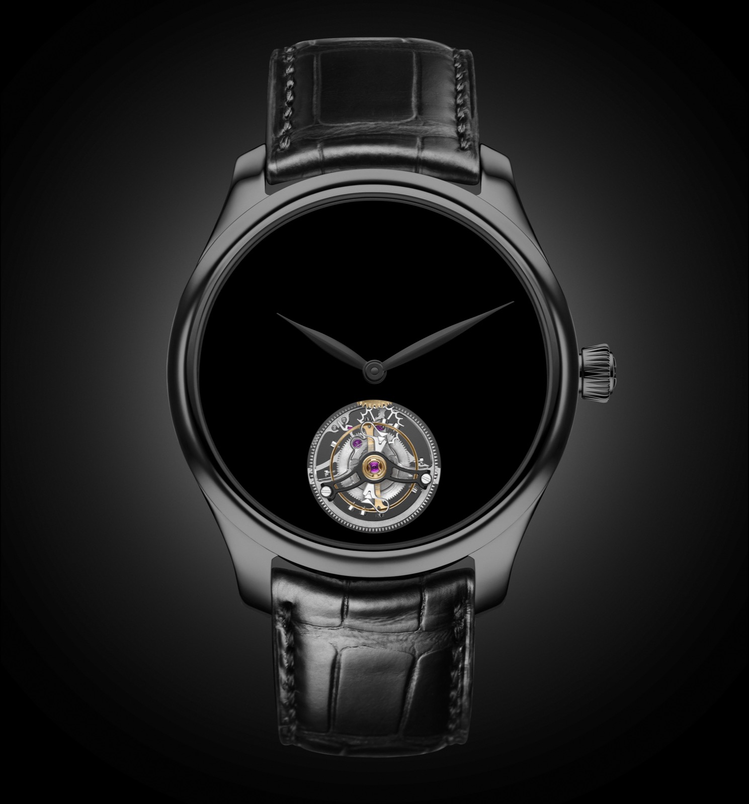 H. Moser Endeavour Tourbillon Vantablack Black Hands