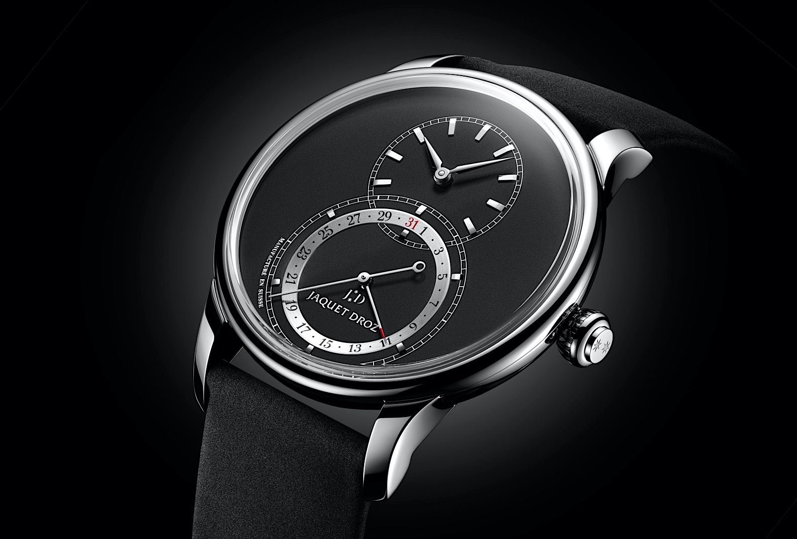 Jaquet Droz Grande Seconde Quantième 41 - steel black