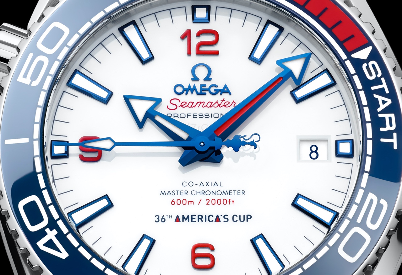 Omega Seamaster Planet Ocean 36th America's Cup - dial