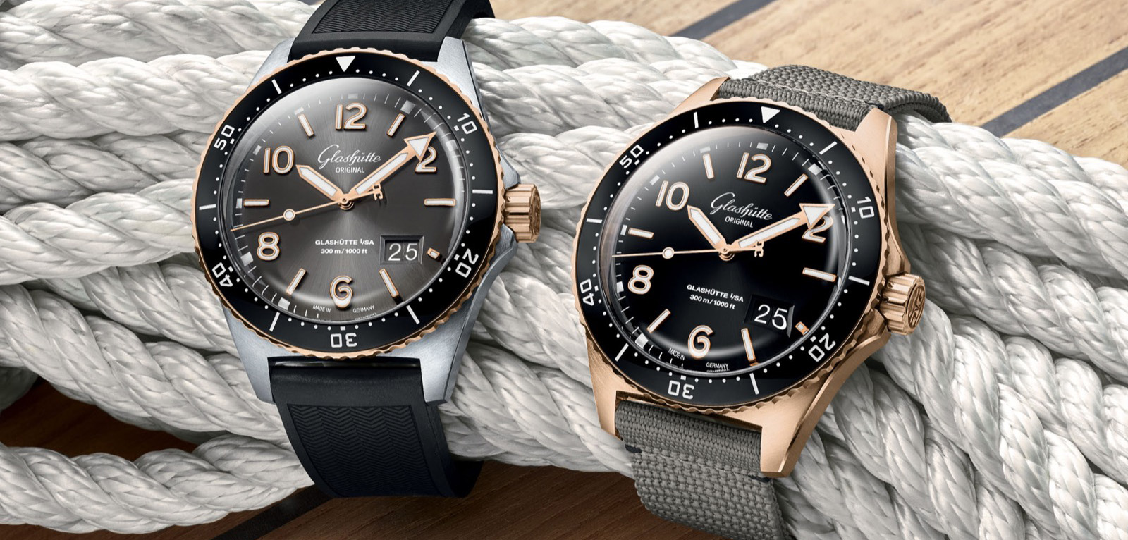 Glashutte Original SeaQ Panorama Date Bicolor y Red Gold