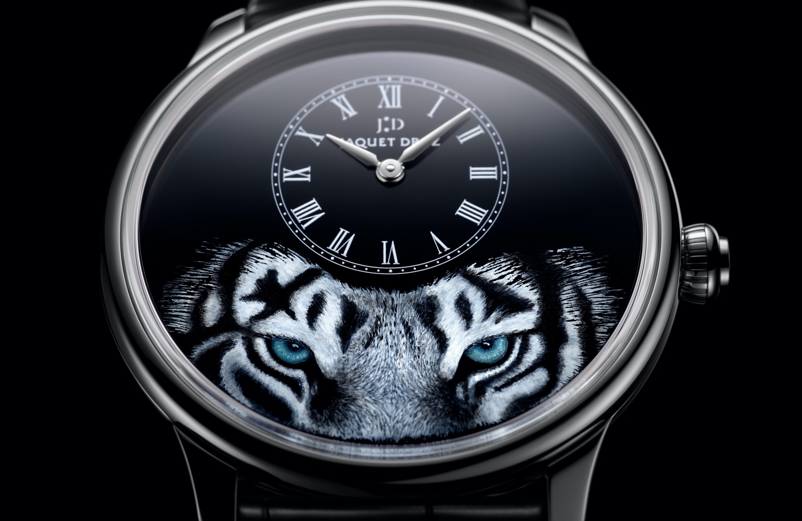 Jaquet Droz Petite Heure Minute Tiger - detalle