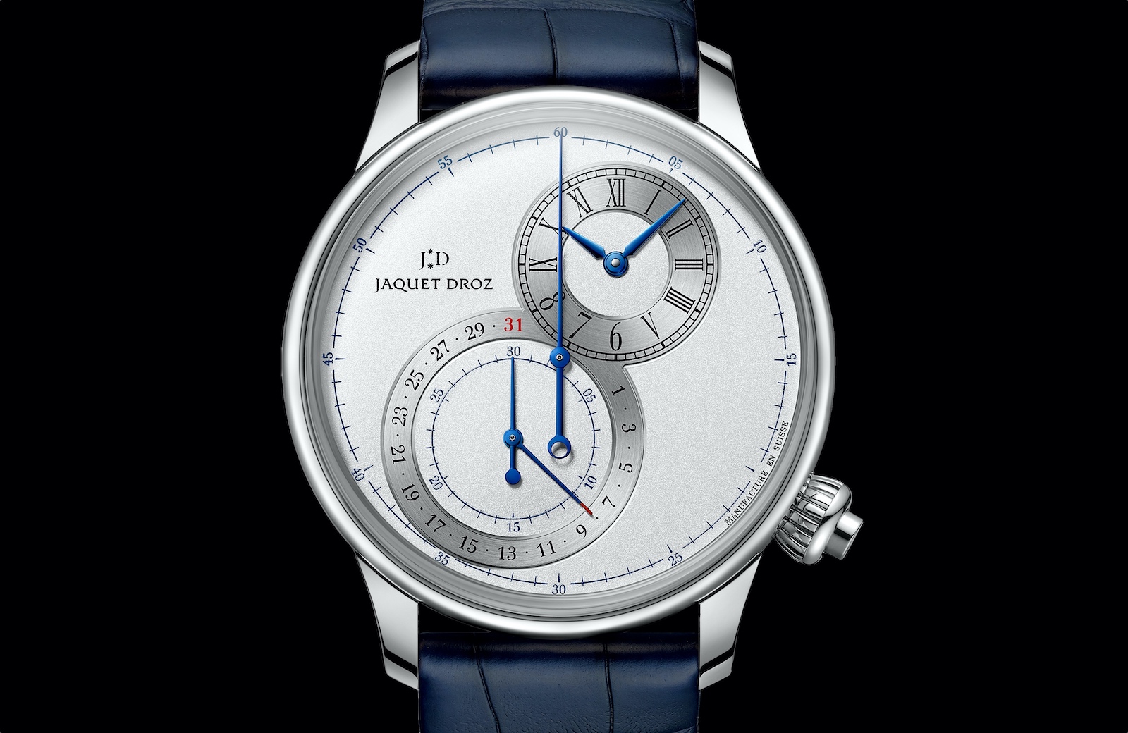 Jaquet Droz Grande Seconde Chronograph - dial plata
