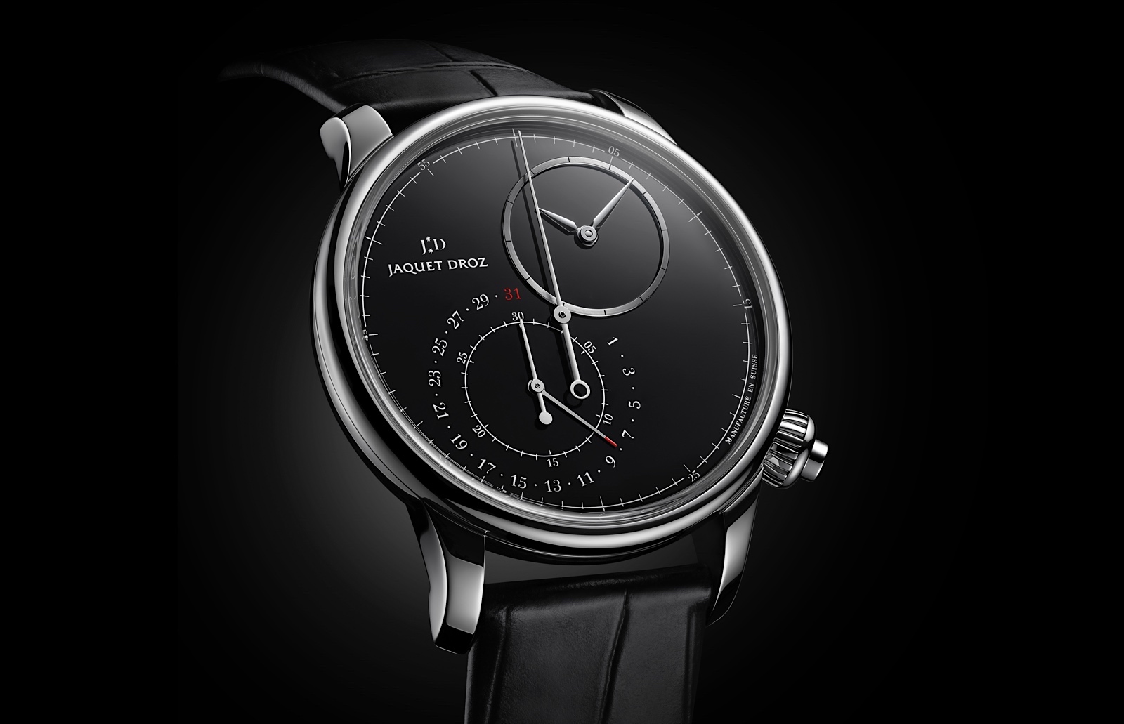 Jaquet Droz Grande Seconde Chronograph - steel black