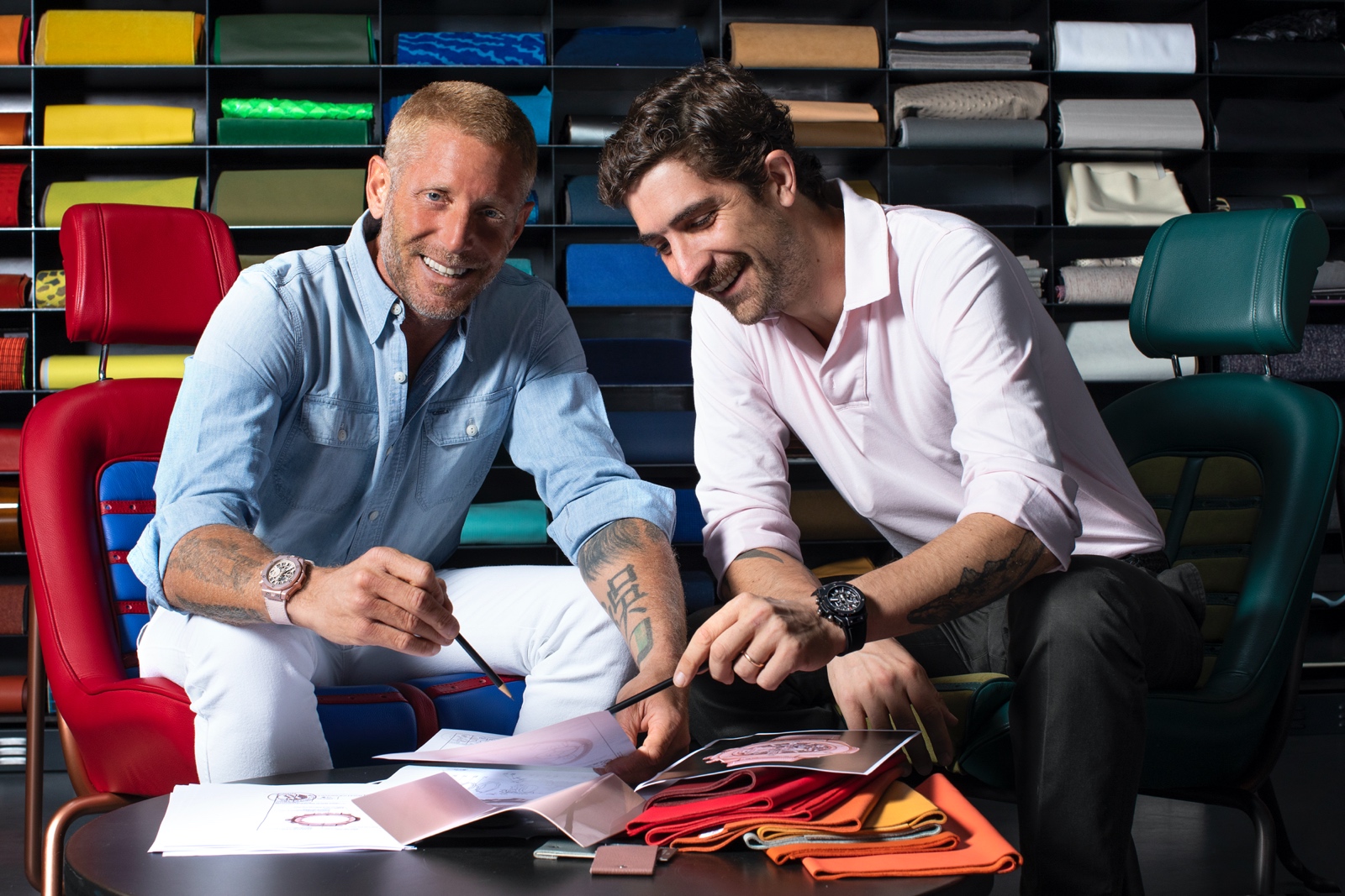 Lapo Elkann and Carlo Borromeo - Hublot Big Bang Millennial Pink