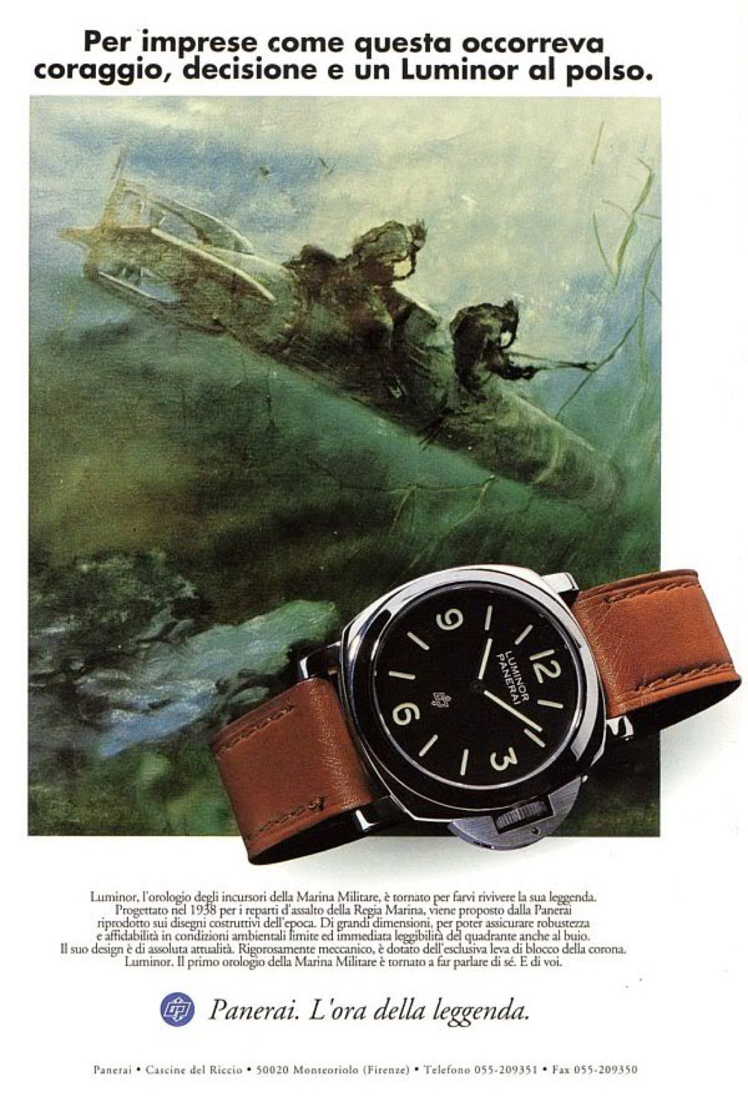 Publicidad del Panerai Luminor Logo de 1993