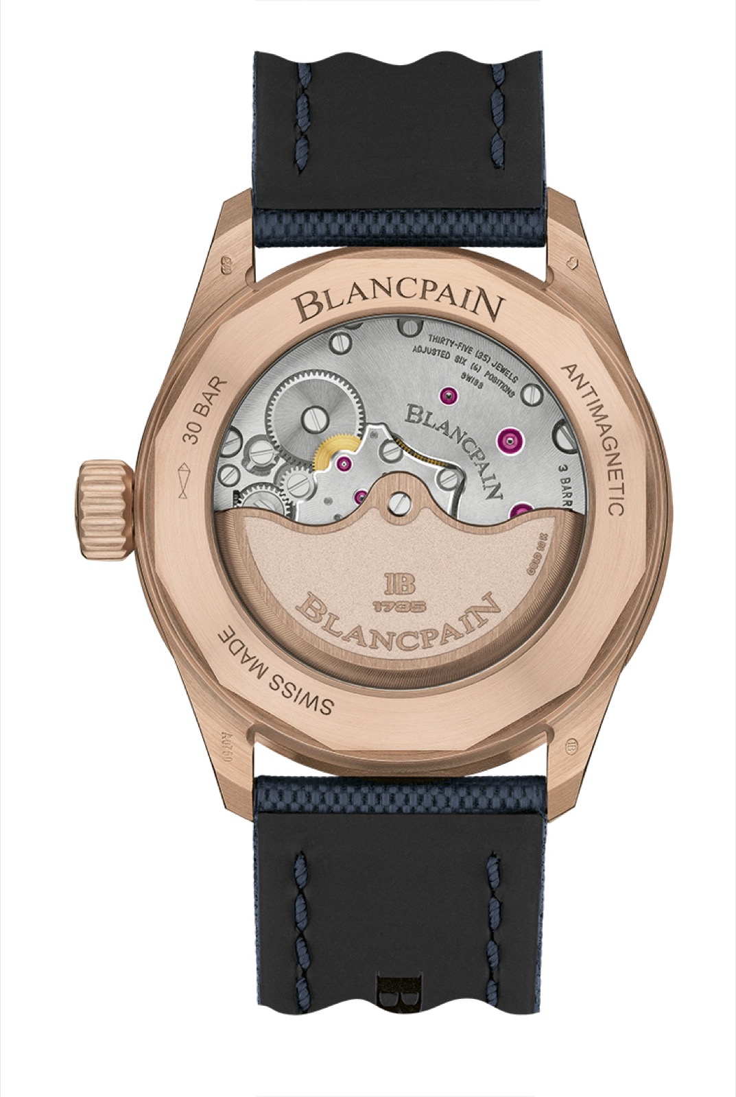 Blancpain Bathyscaphe en oro Sedna y esfera azul