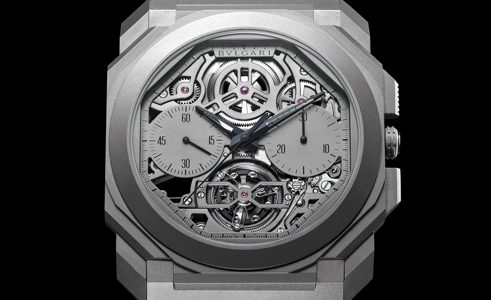 Bvlgari Octo Finissimo Tourbillon Chronograph Skeleton Automatic - dial front