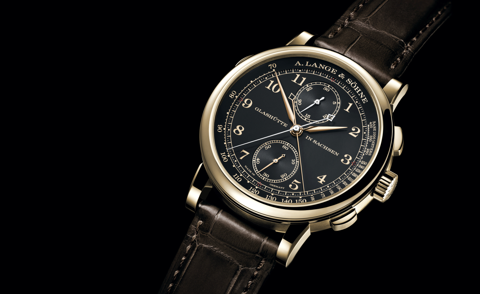 Lange 1815 Rattrapante Honeygold Homage to F.A. Lange