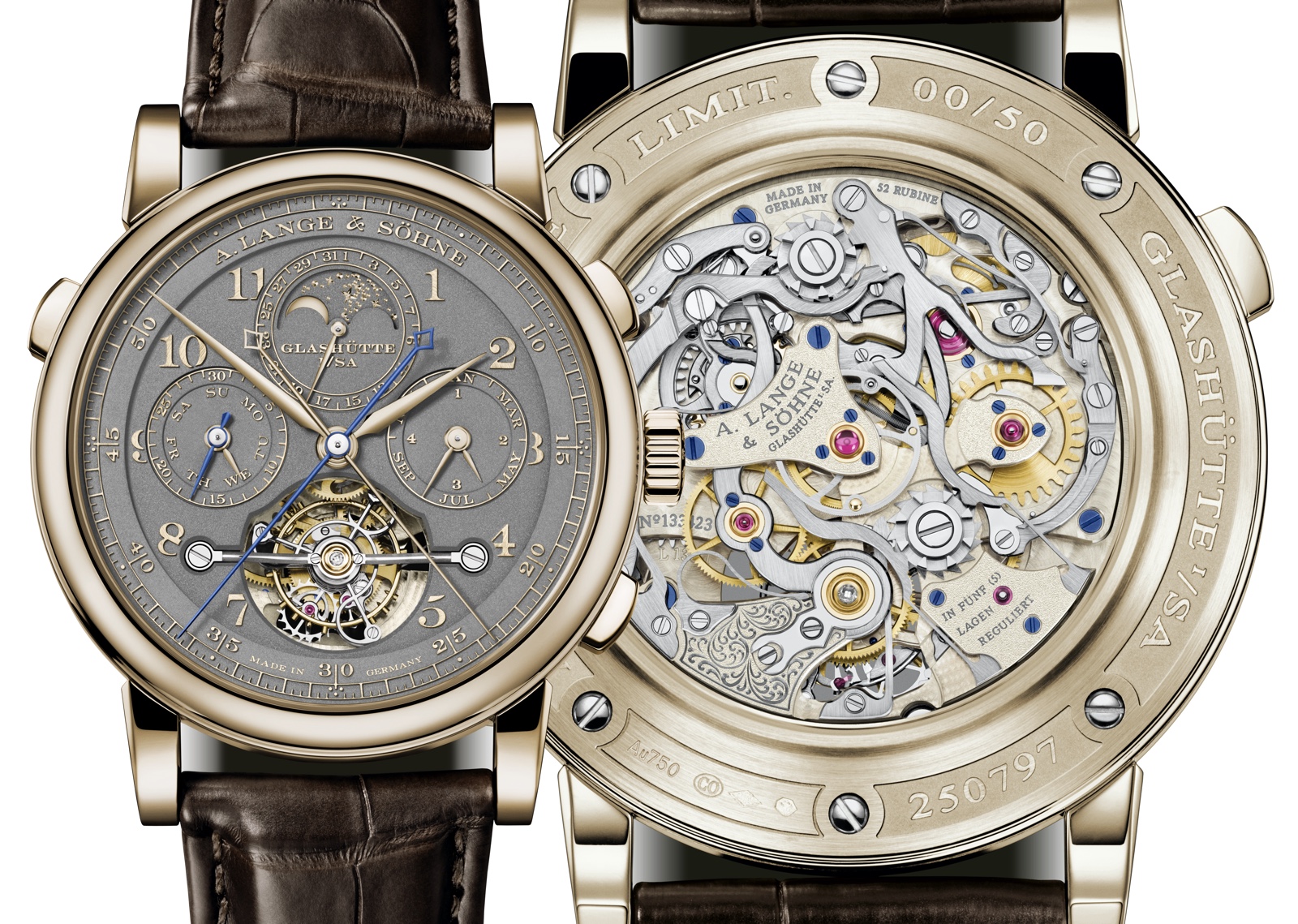 Lange Tourbograph Perpetual Honeygold Homage to F.A. Lange Views 1