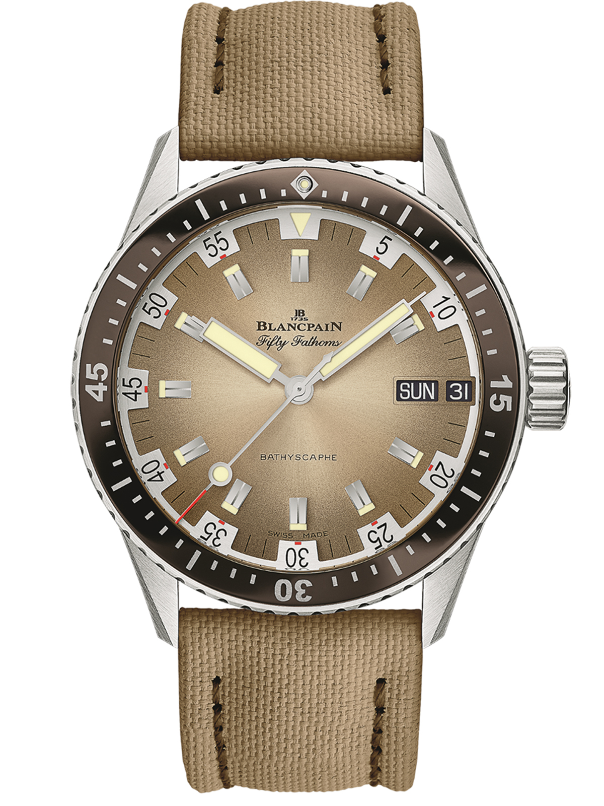 Blancpain Fifty Fathoms Bathyscaphe Day Date Desert Edition