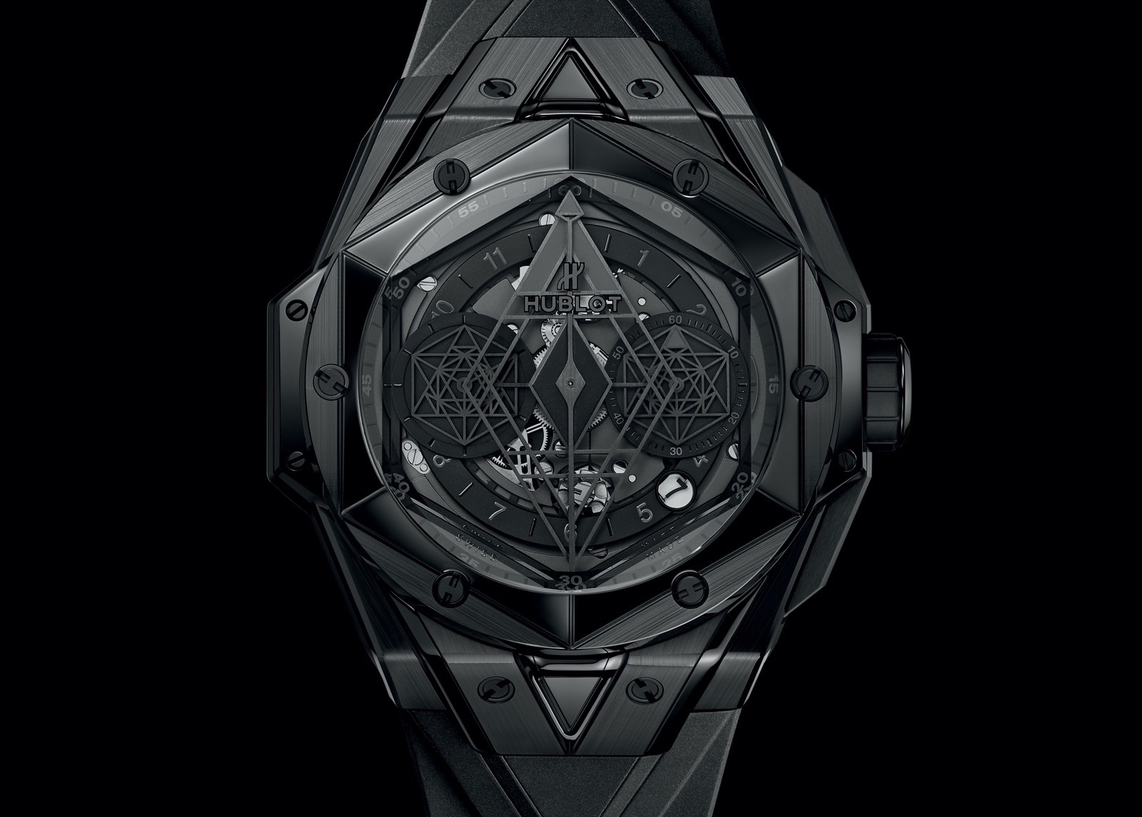 Hublot Big Bang Unico Sang Bleu II All Black - dial