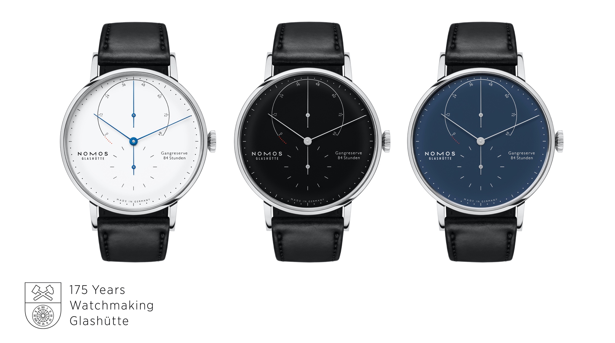 Nomos Lambda 175 Years Watchmaking Glashütte - trio sello