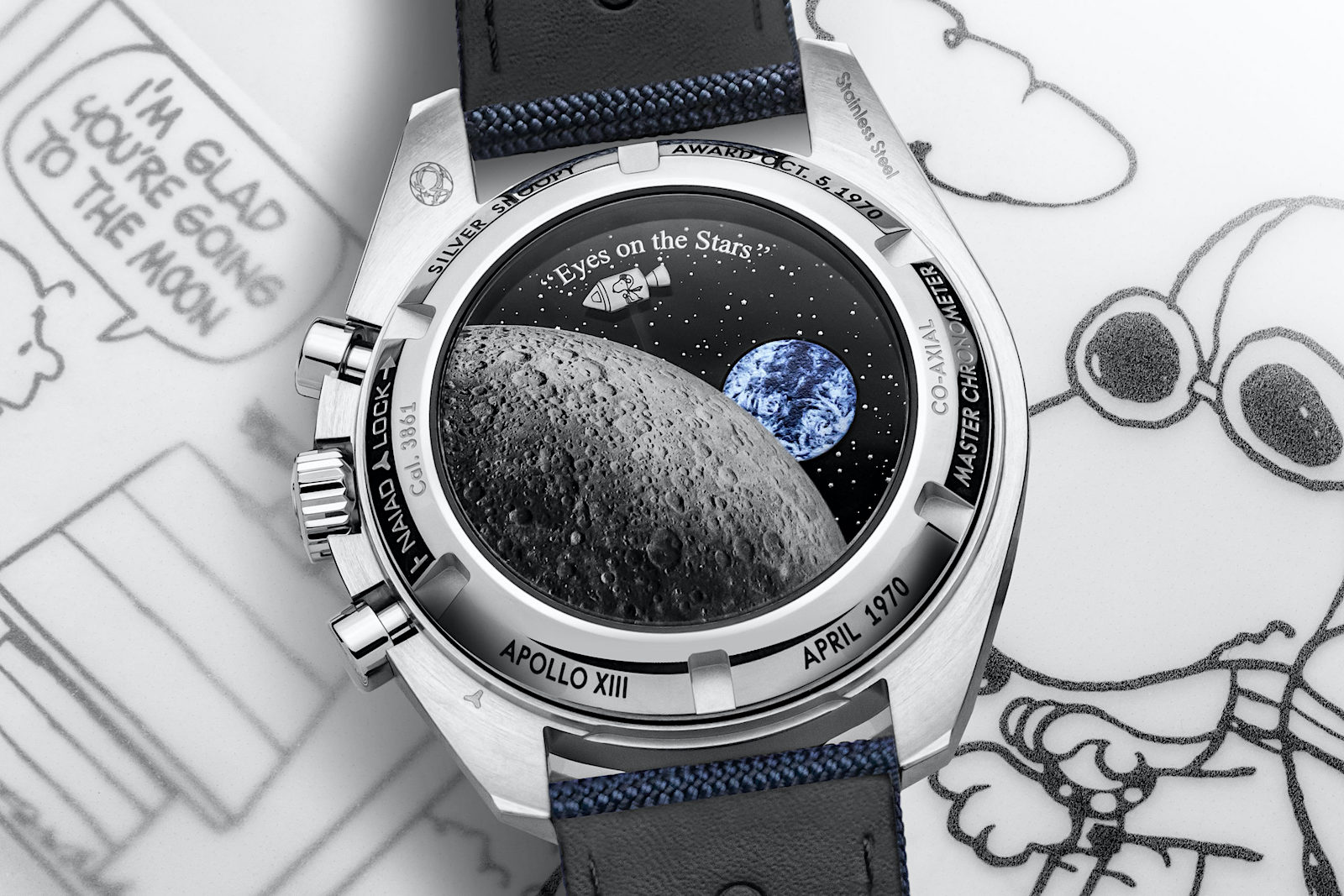 Omega Speedmaster Silver Snoopy Award 50th Anniversary - caseback 2
