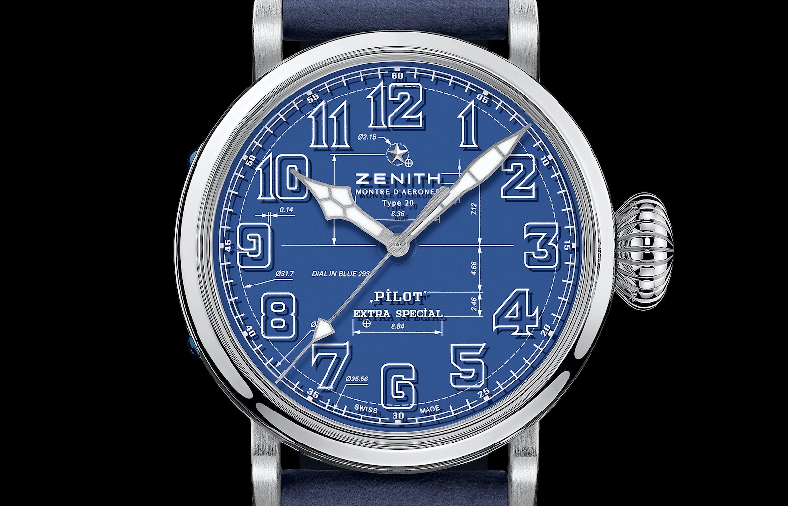 Zenith Pilot Type 20 Blueprint - dial front