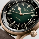 Longines Legend Diver, en bronce y esfera verde… ¡sin fecha!