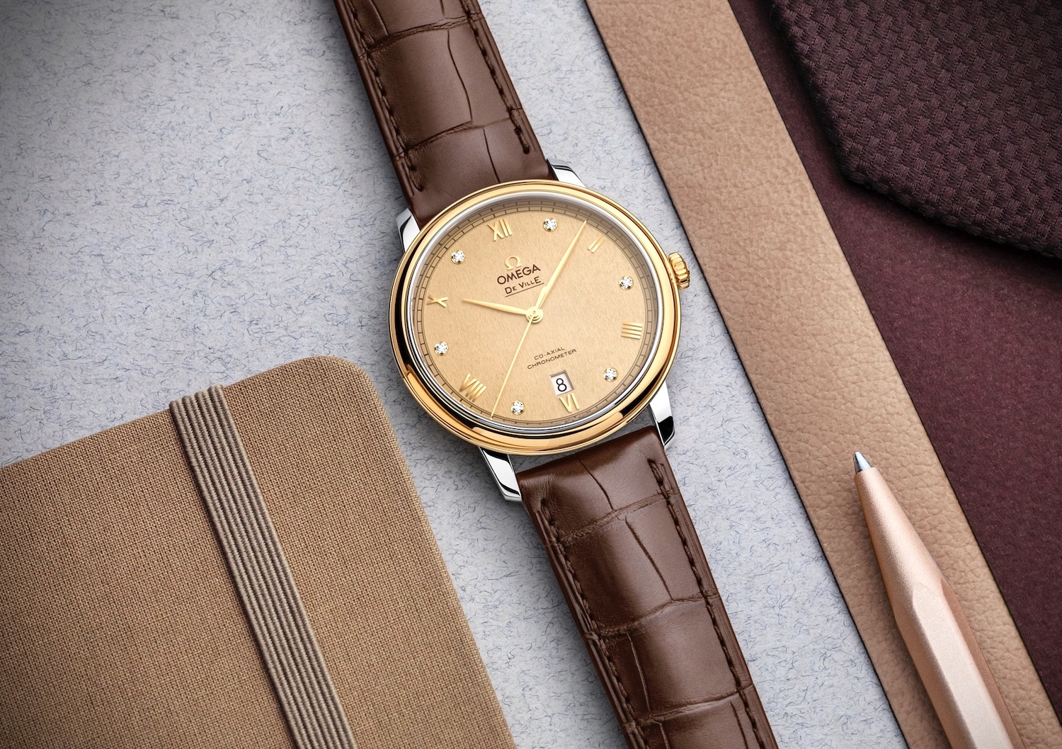 Omega De Ville Prestige 2020 - steel and yellow gold strap