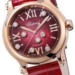 Chopard Happy Sport, en rojo y ocho diamantes