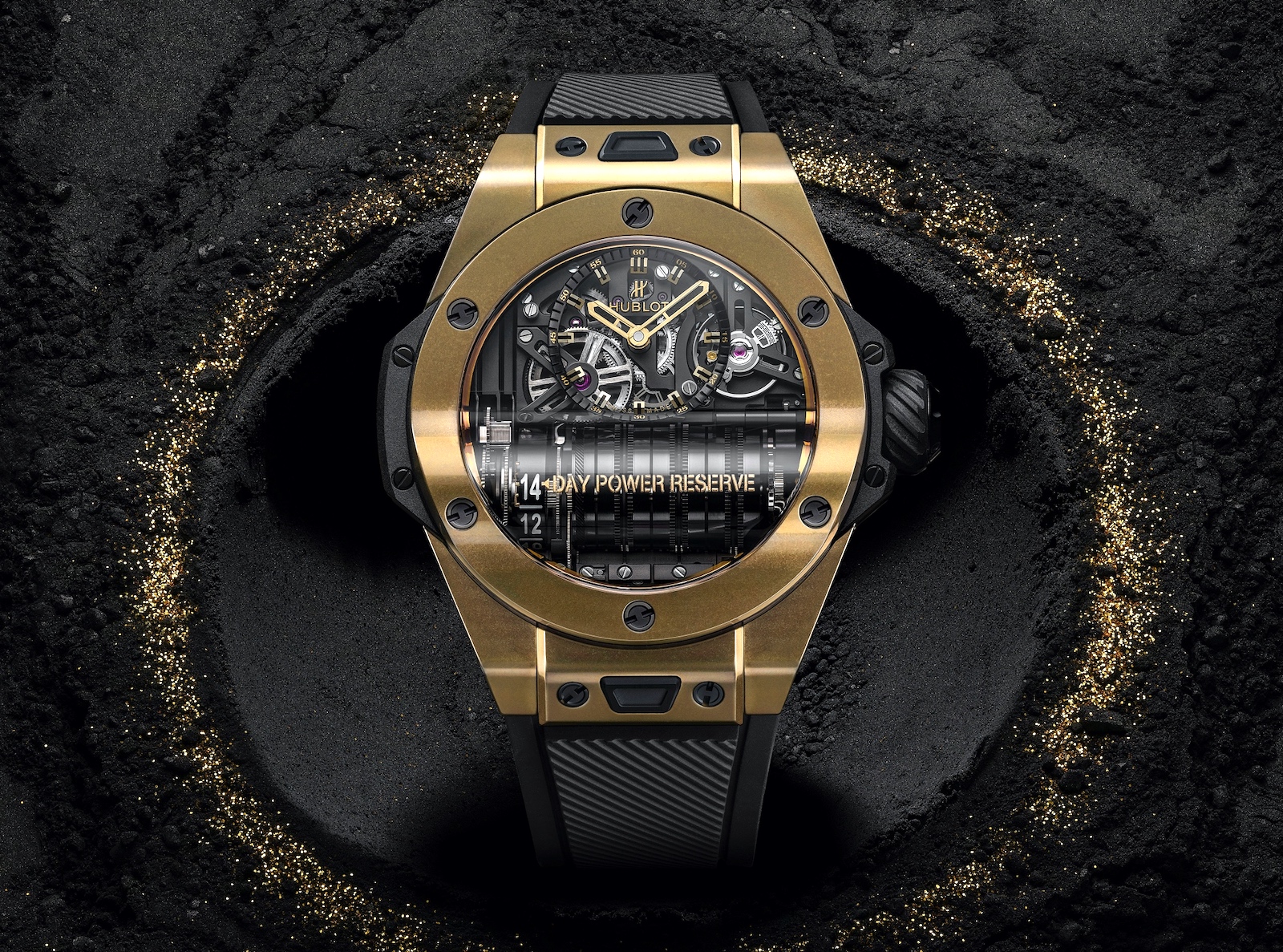 Hublot en la LVMH Watch Week - Big Bang MP-11 14-Days Power Reserve Magic Gold