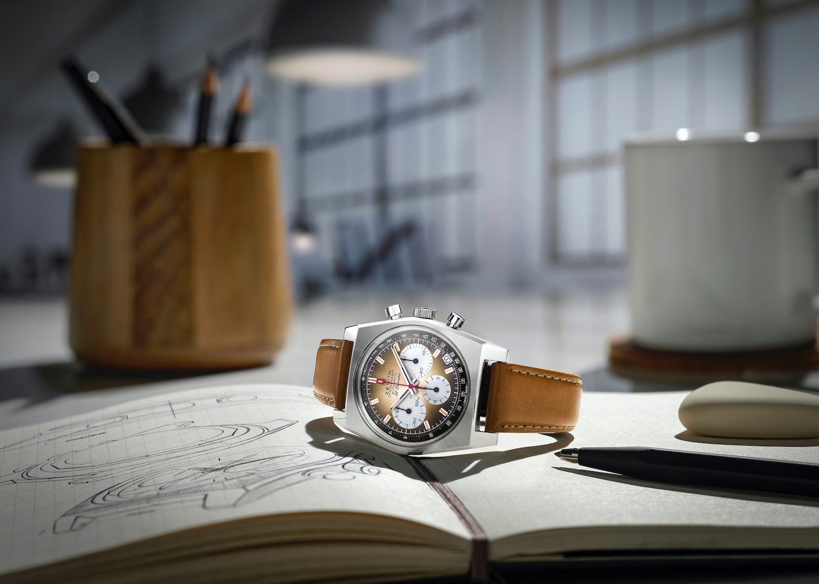 Zenith Chronomaster Revival El Primero A385 - leather strap