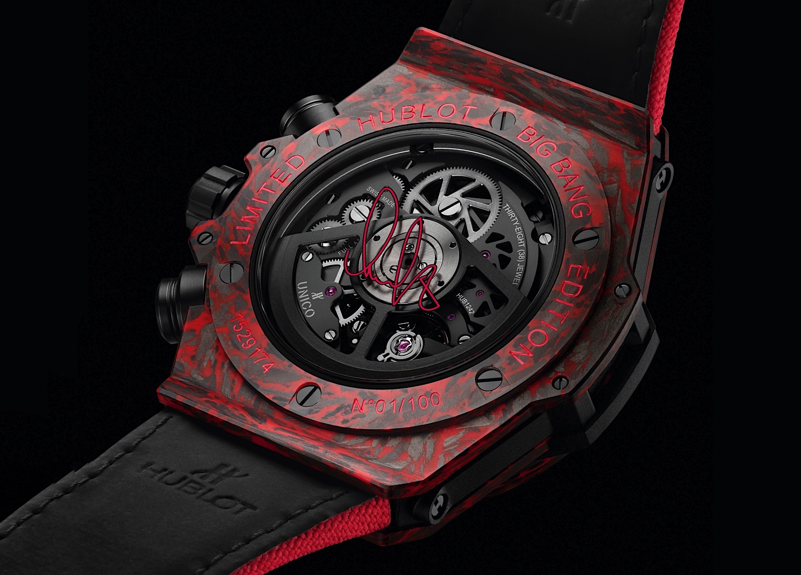 Hublot Big Bang Unico Red Carbon Alex Ovechkin - caseback