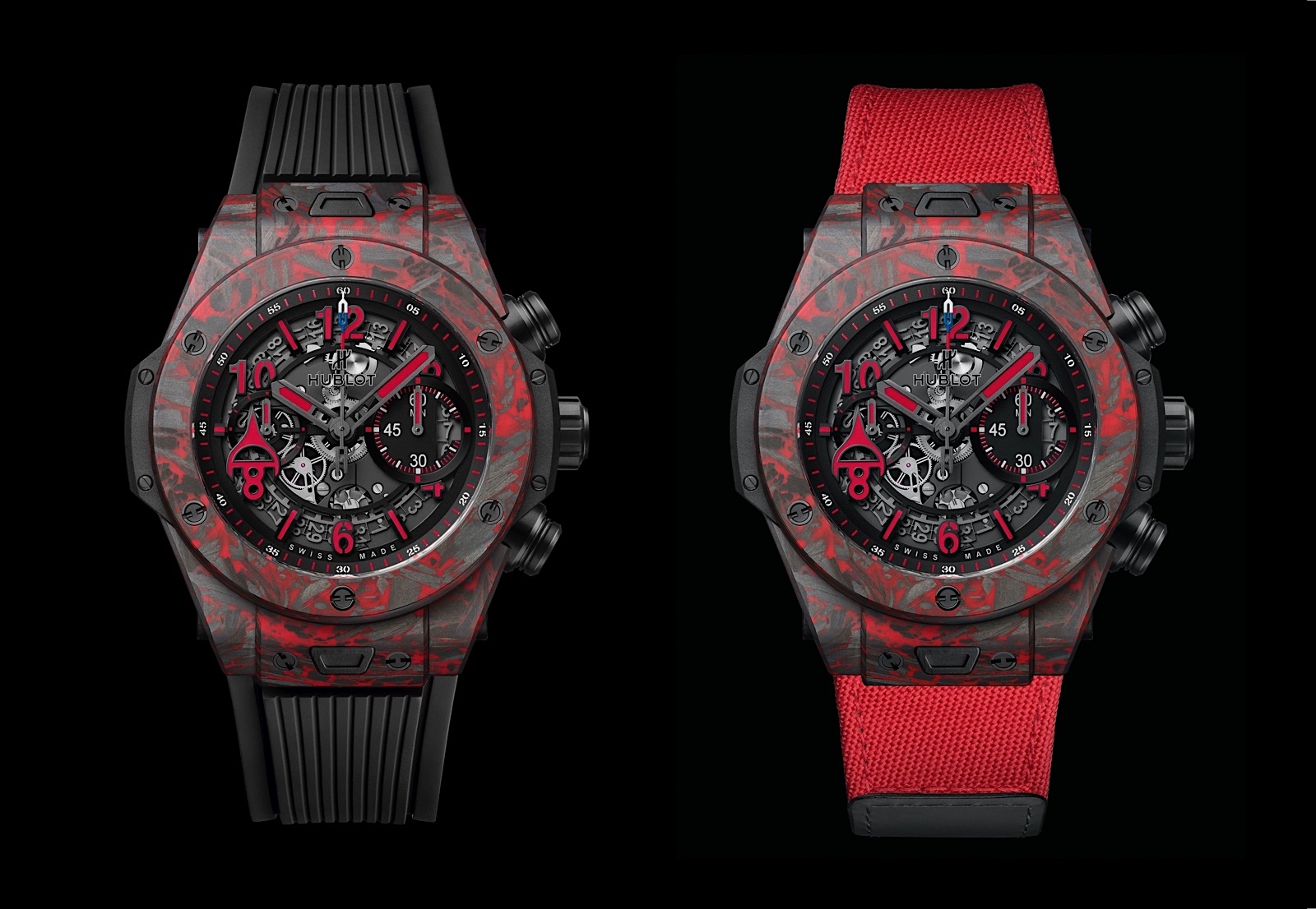 Hublot Big Bang Unico Red Carbon Alex Ovechkin - straps