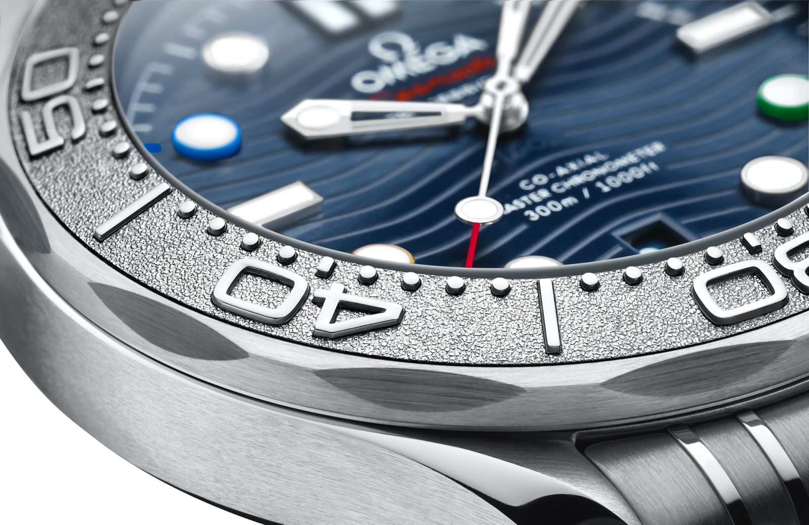 Omega Seamaster Diver 300M Beijing 2022 - bezel