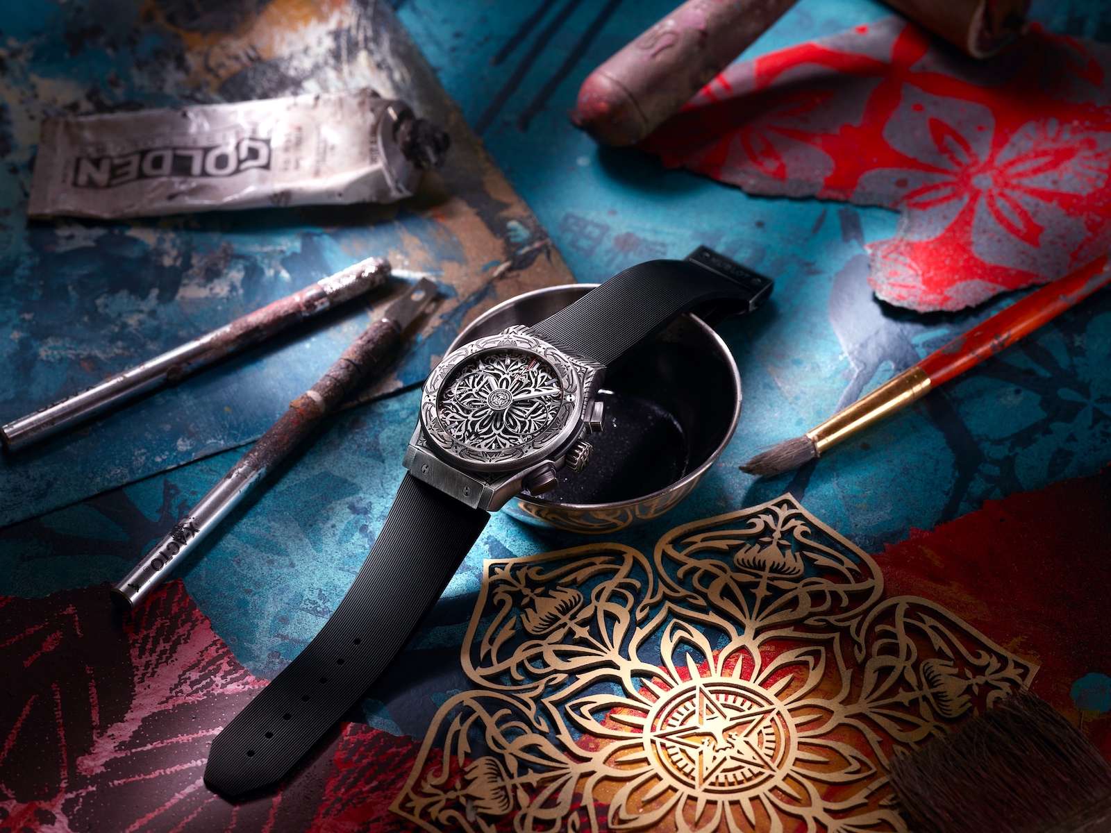 Hublot Classic Fusion Chronograph Shepard Fairey - art 03