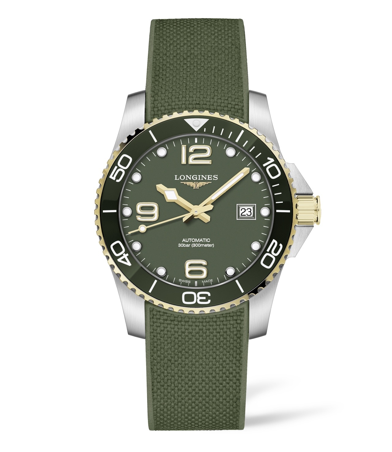 Longines HydroConquest bicolor verde