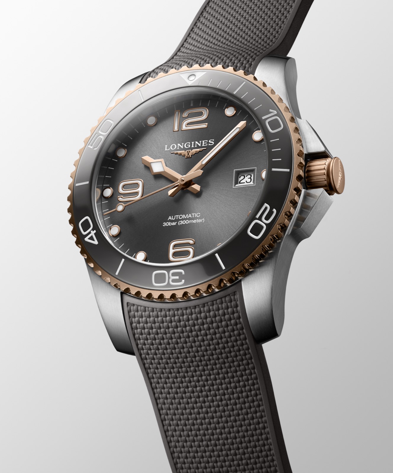 Longines HydroConquest bicolor gris cara