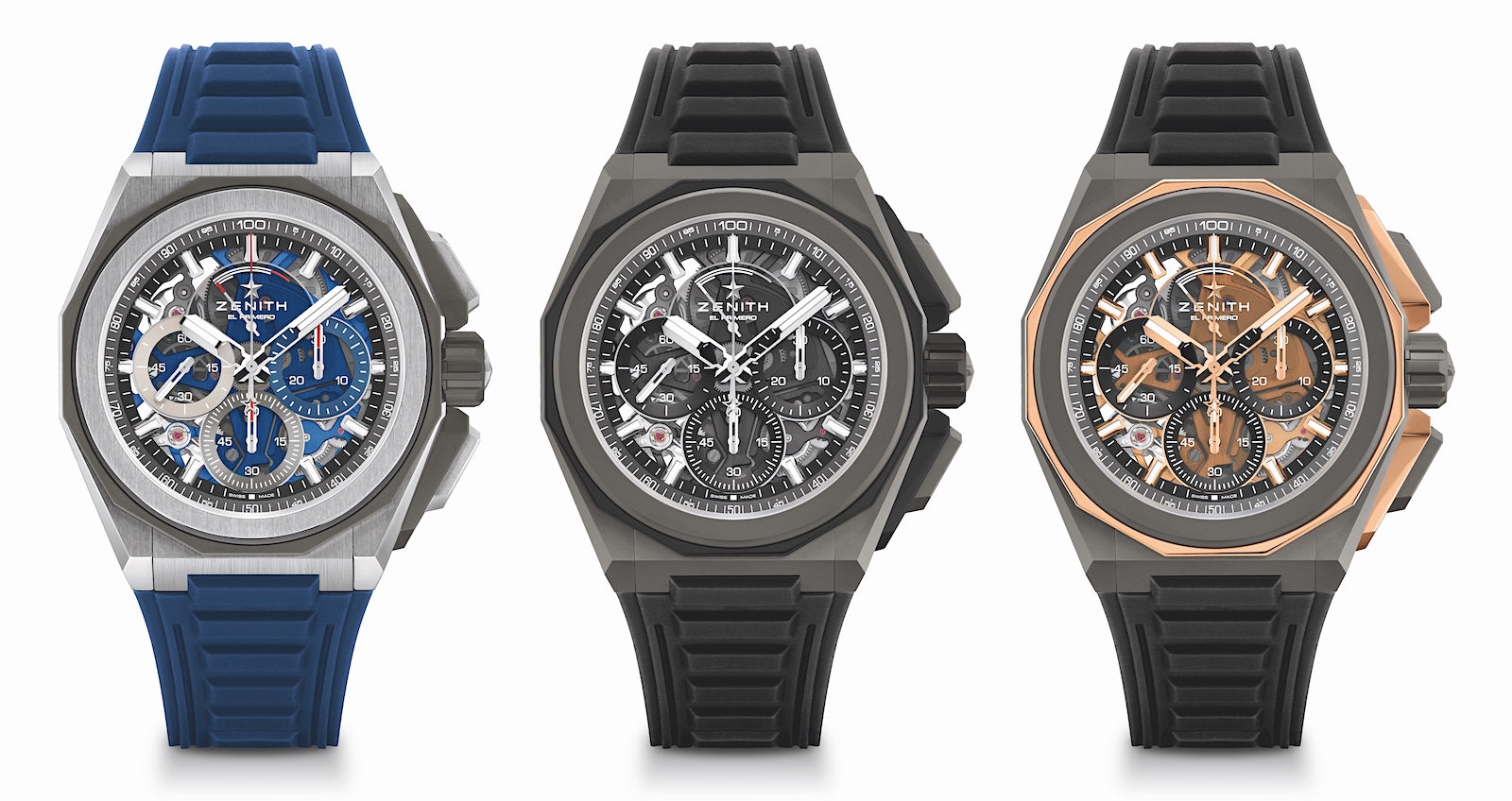 Zenith en Watches and Wonders 2021 - Defy Extreme trio
