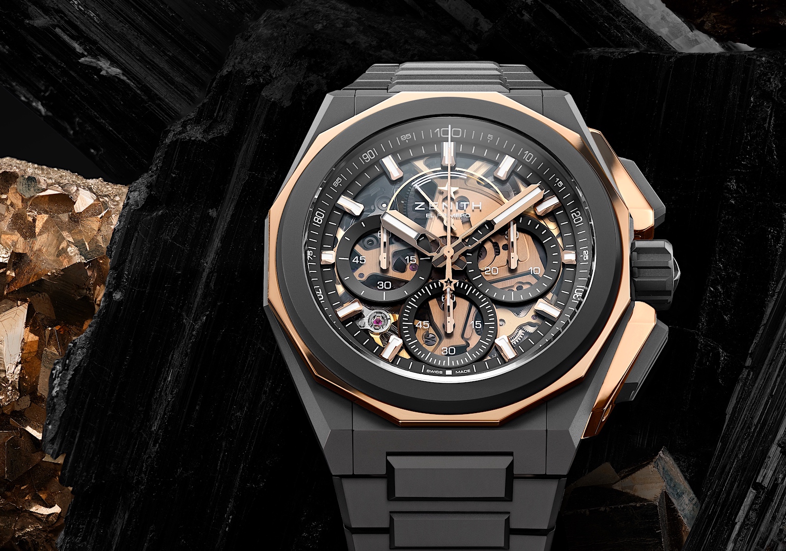 Zenith Defy Extreme - titanium gold detalle