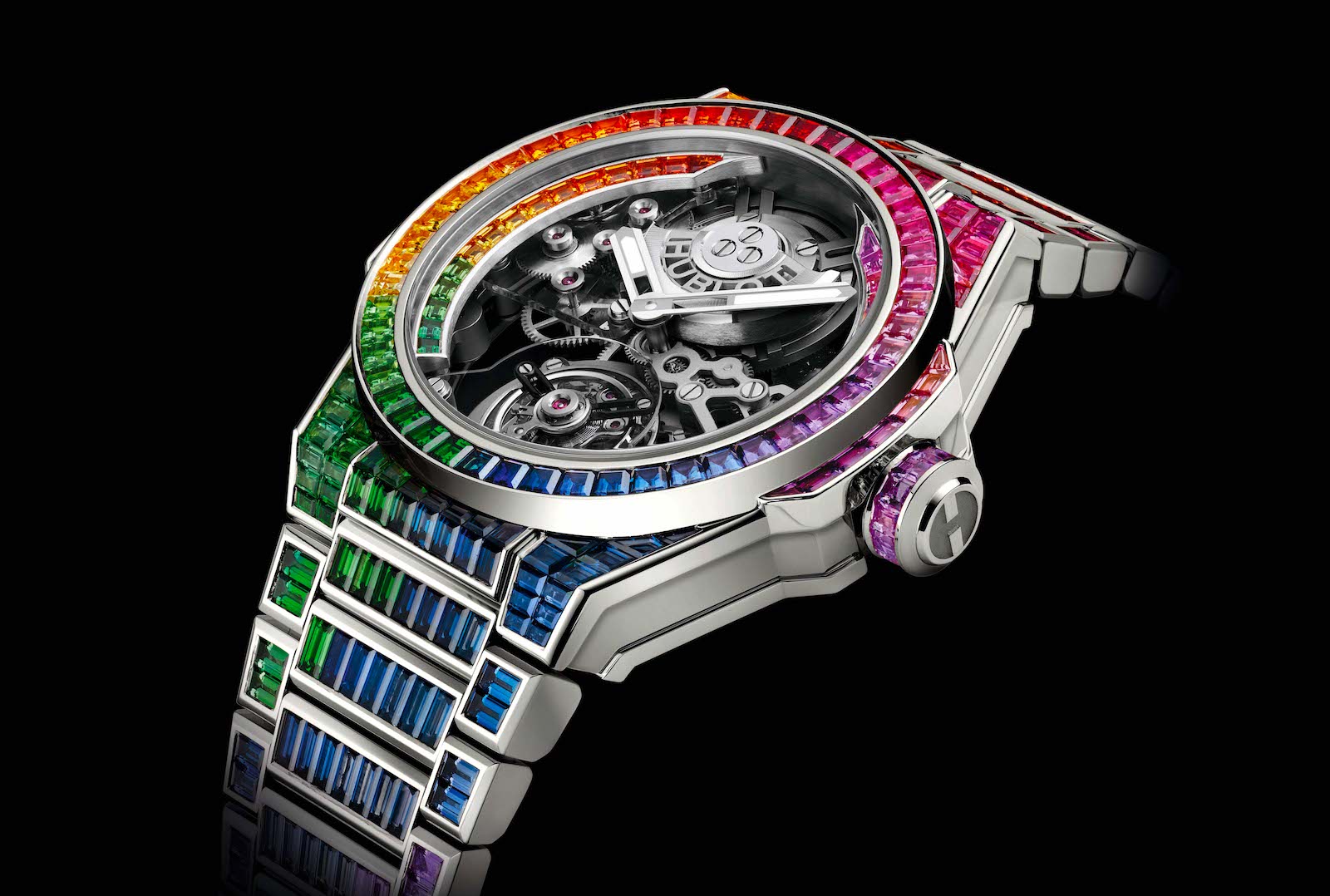 Hublot Big Bang Integral Tourbillon Rainbow - White Gold