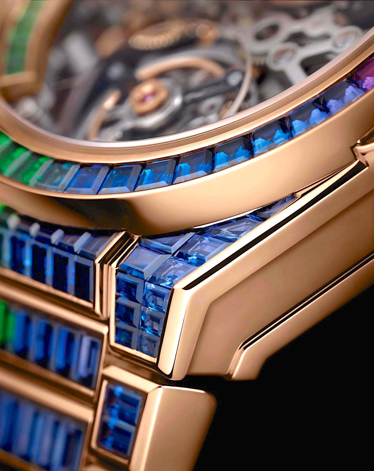 Hublot Big Bang Integral Tourbillon Rainbow - detalle King Gold